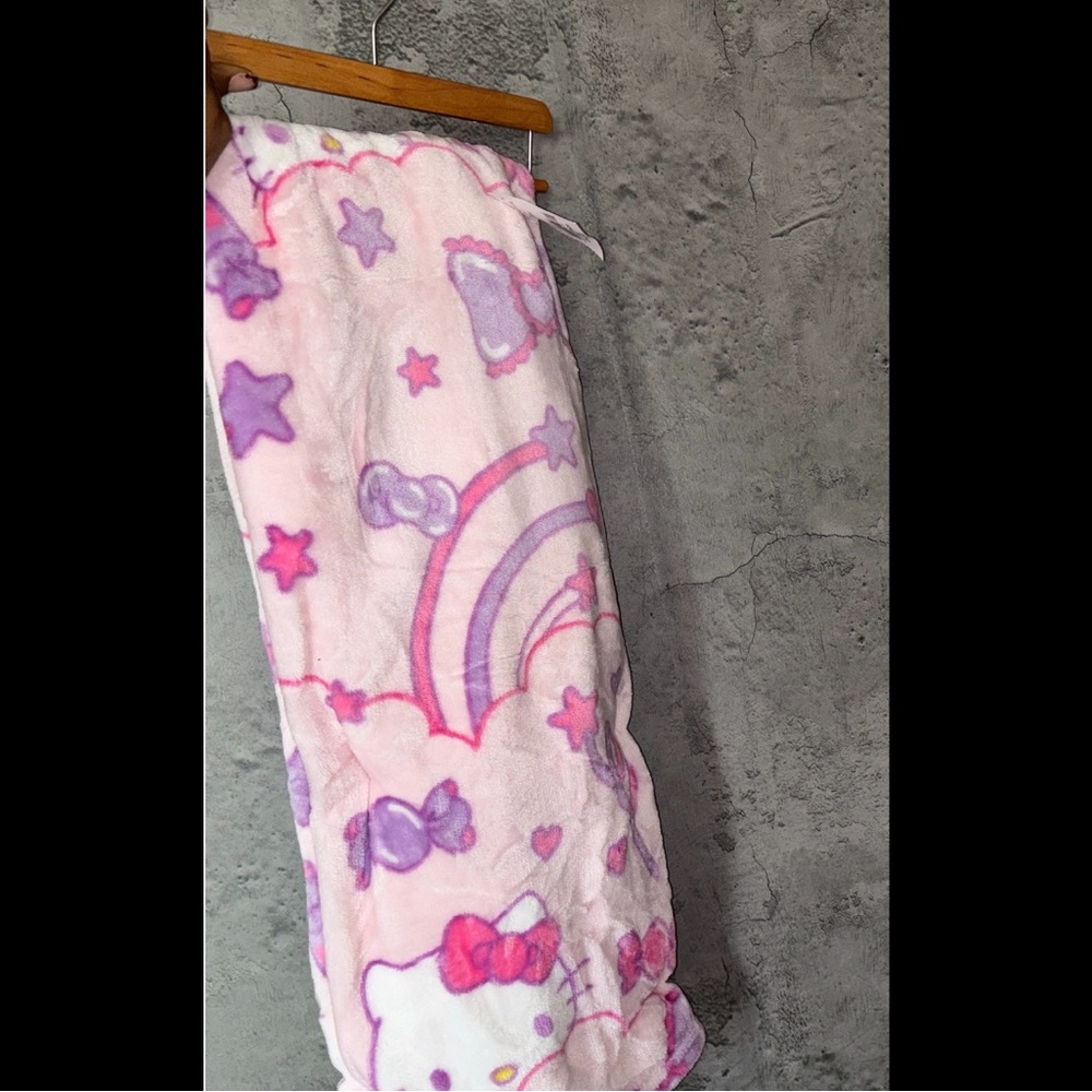 Hello Kitty Rainbow Baby Blanket  - Pink and Purple